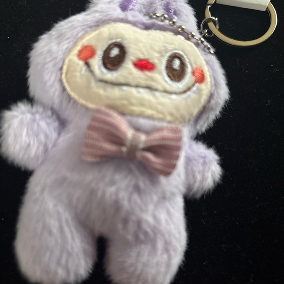 Cute Purple Plush Keychain - Picture 2 of 4